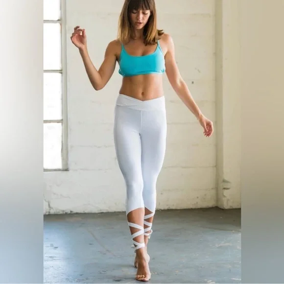 Flexi Lexi White Wrap-Tie Yoga Leggings – Women’s M - Picture 4 of 14